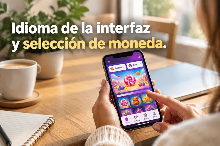 Idioma de la interfaz y selección de moneda